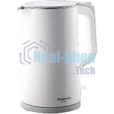 Чайник электрический Panasonic NC-CWK50 1.7 л, 1500 Вт, белый корпус: нерж.сталь/пластик