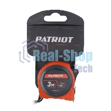 Рулетка PATRIOT MTP-3-16, магнит, 2сторон.зацеп, антиблик.нейлон.покрытие, крупн.шрифт, двусторон.белая лента, 3м*16 мм