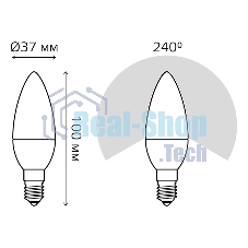 Лампа светодиодная Gauss Led Candle-dim E14 7Вт 4100К диммируемая