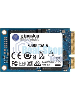 Накопитель SSD Kingston KC600, 1Tb, mSATA, R/W 550/520