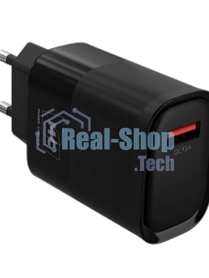 Сетевое зарядное устройство MORE CHOICE (4620202553386) NC09 1USB 3.0A QC3.0 15W, черный