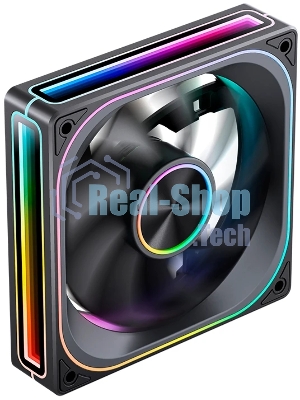 Кулер для корпуса JONSBO ZA-120BR Reverse (120x120x28мм, 4-pin PWM, ARGb, 62.4CFM, 37.3dBA, 2400RPM, черный)