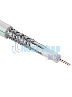 Кабель коаксиальный CAVEL SAT 703 B, Cu/Al/CuSn, 75%, 75 Ом, 7 метров, белый (цена за метр)