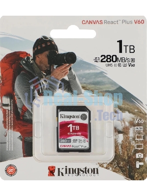 Флеш карта SDXC Kingston SDR2V6/1Tb Canvas React Plus w/o adapter 1Tb