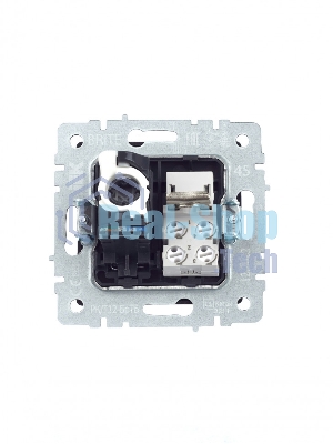 Розетка компьютерная двойная RJ11+RJ45 IEK BRITE РК/Т12-БрТБ кат.5E темная бронза
