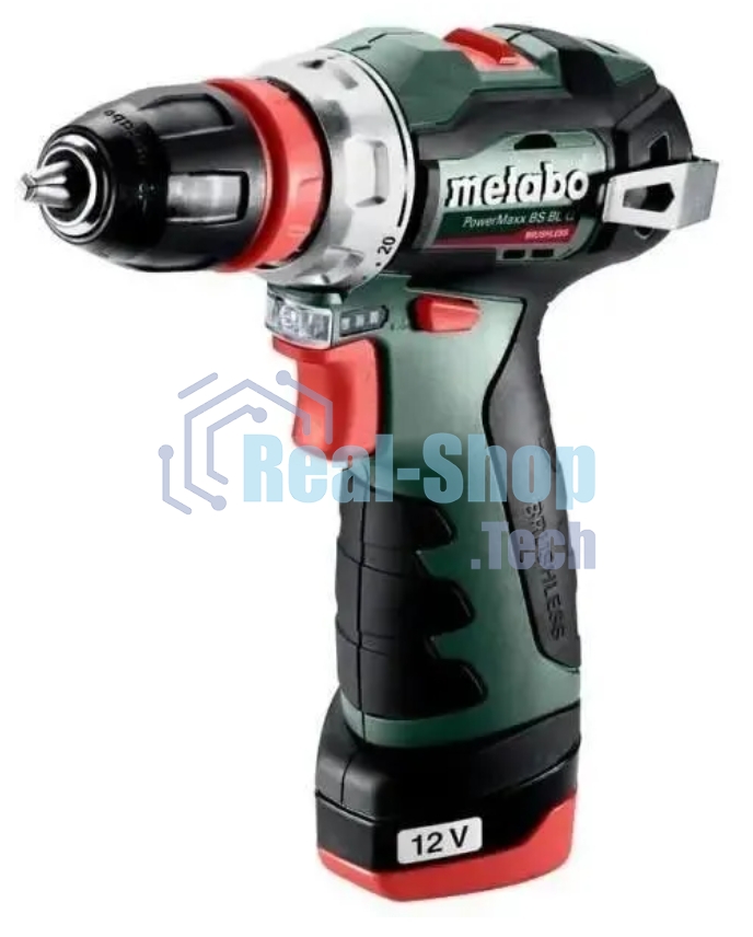 Дрель-шуруповерт Metabo PowerMaxx SB Basic 600385710, 12 В, 2 Ач, 34 Нм, щеточный, ударный