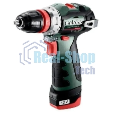 Дрель-шуруповерт Metabo PowerMaxx SB Basic 600385710, 12 В, 2 Ач, 34 Нм, щеточный, ударный