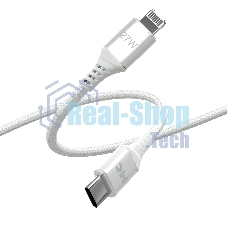Кабель MORE CHOICE (4620202554192) K69ia 2м USB 3.0A PD 27W для Lightning ng 8-pin Type-C - 2м, белый