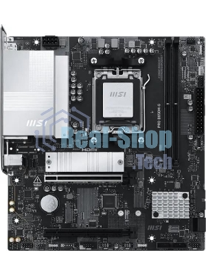 Материнская плата MSI PRO B850M-G, AM5, AMD B850, 2xDDR5, 4xSATA, 2xM.2, 1xPCIe 5.0 x16, 1xPCIe 4.0 x4, 1xDP, 1xHDMI, 1x5Gb LAN, 1xUSB-C 5Gbps, 3xUSB-A 5Gbps, 2xUSB-A 2.0, 3x3.5 мм, 7.1, mATX