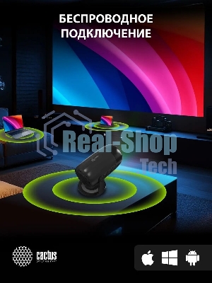 Проектор Cactus CS-PRE.01B.Full HD-A LCD 7300Lm LS 250Lm ANSI (1920x1080) 1500:1 ресурс лампы:50000часов 1xUSB typeA 1xHDMI 1кг