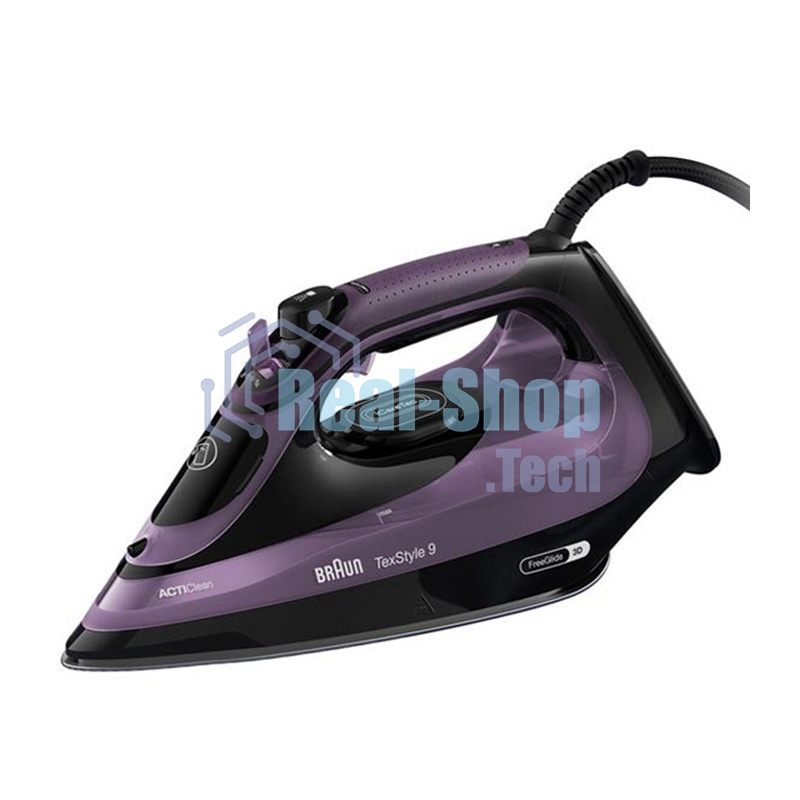 Утюг Braun TexStyle 9 SI9661VI фиолетовый/черный, 3100 Вт, 60 г/мин, 250 г/мин, 330 мл