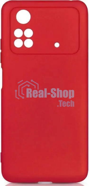 Чехол (клип-кейс) DF poCase-03 для Poco M4 Pro (4G) красный