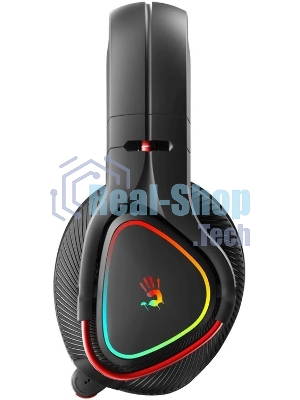 Гарнитура Bloody MR710 чёрный, беспроводная + проводная, Bluetooth, до 44 ч, подсветка