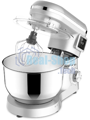 Планетарный миксер BQ MX640 White. Максимальная мощность 1600 Вт/Чаша из нержавеющей стали 6 л/Функция ферментации/Подогрев чаши до 40'C/Электронное управление/Металлические насадки в комплекте/Металлические шестерни/Двойная защита: от перегрева, от перегрузки/Защтная крышка от брызг/LED подсветка/Длина сетевого шнура 1 м