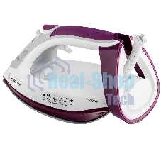 Утюг BRAYER BR4009 белый/фиолетовый, 2400 Вт, 25 г/мин, 140 г/мин, 280 мл