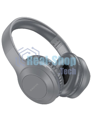 Беспроводные/проводные наушники Borofone BO20 Player серый, накладные, Bluetooth + проводной, складная конструкция, микрофон, до 28 ч