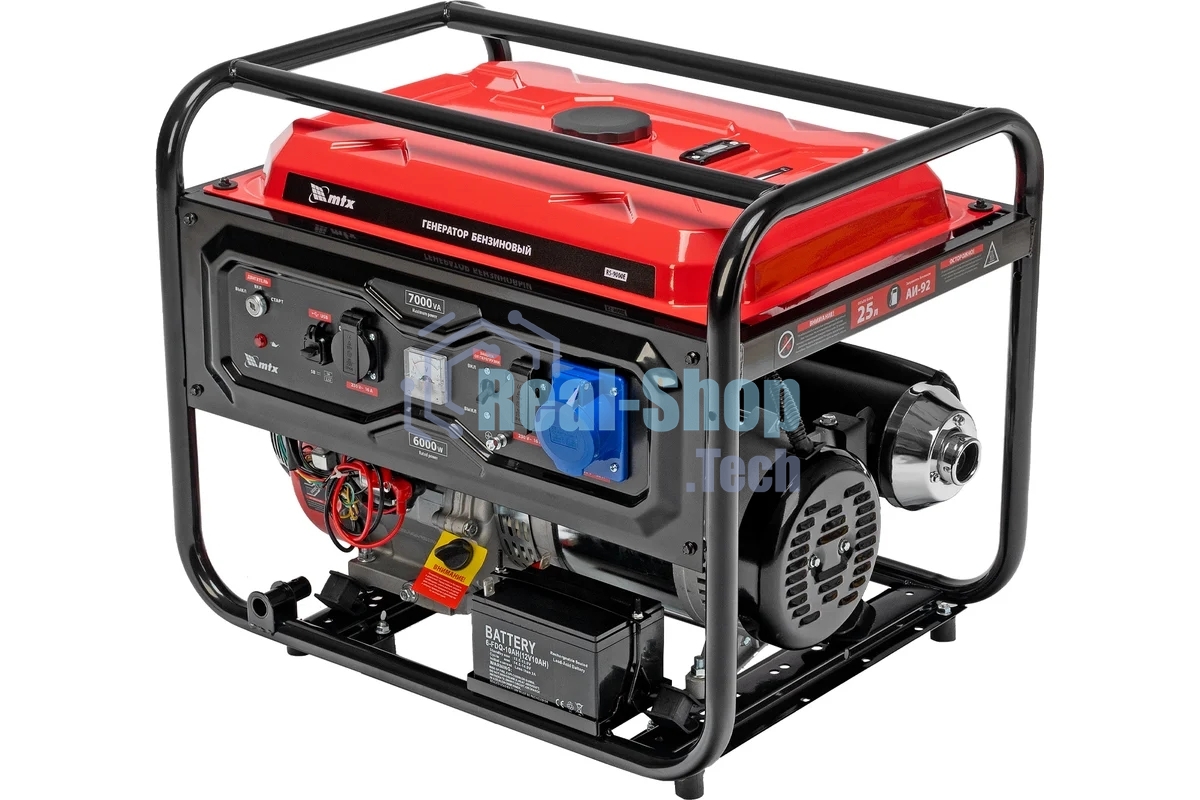 Электрогенератор бензиновый MTX RS-9000E, 7 кВт, 76 дБ, 86 кг