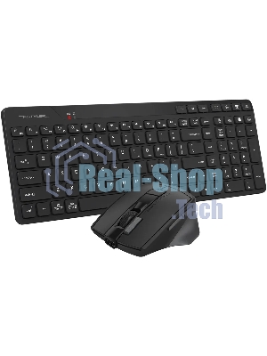 Комплект клавиатура+мышь A4Tech FStyler FB2800C Air2 беспроводной, USB + Bluetooth, 2000 DPI, черный/серый