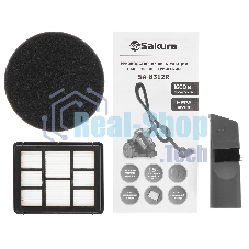 Пылесос Sakura SA-8312R красный/серый, 300/1600 Вт, уборка сухая, пылесборник контейнер 1.5 л
