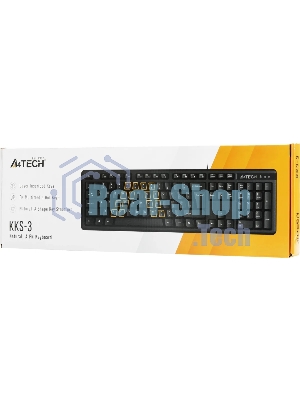 Клавиатура проводная A4Tech KKS-3, USB, черный