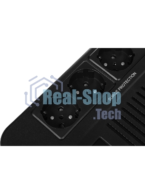 Источник бесперебойного питания SMARTWATT UPS SAFE PRO LCD 800 черный 800/480 ВА/Вт, напольный/настенный, линейно-интерактивный, LCD дисплей, Shuko CEE7/4 - 8 шт. (4 шт. с резервным питанием, 4 шт. - сетевой фильтр)