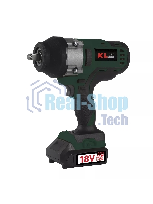 Профессиональный бесщеточный гайковерт аккумуляторный KLPRO KLSS18BHX-50 (18В, Li-ion-2шт, 5.0Ач, 800Нм, 2 скорости, подсветка,З/У,в кейсе)