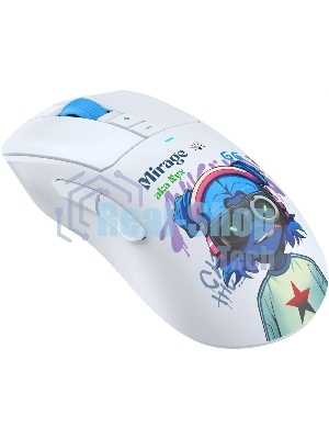 Мышь беспроводная A4Tech Bloody R73 Ultra Duo белый/рисунок оптическая 20000dpi беспров. USB/USB-C 7but (R73 ULTRA DUO NYX MIRAGE)