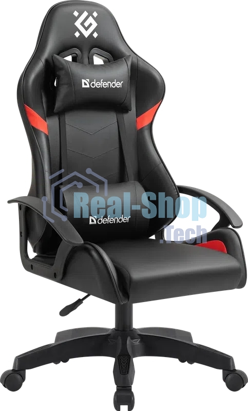 Кресло игровое Defender Sharm черный/крас, класс 2, PU