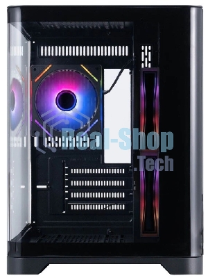 Компьютерный корпус 1STPLAYER UVIEW UV5 ARGB черный mATX 3x120мм ARGB fans UV5-BK-2FC7R-1FC7