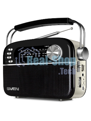 Радиоприемник белый SVEN SRP-505 (4 Вт, FM/AM/SW, USB, SD/microSD, Bluetooth, 1200 мАч)