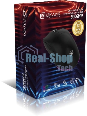 Мышь беспроводная Oklick 900GMW черный, 26000 dpi, радиоканал, Bluetooth, USB, кнопки - 6