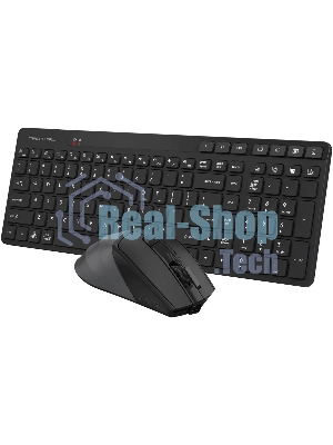 Комплект клавиатура+мышь A4Tech FStyler FB2800C Air2 беспроводной, USB + Bluetooth, 2000 DPI, черный/серый