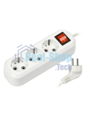 Удлинитель Smartbuy (SBE-16-3-10-ZS) 3 гнз х 10 м (16А/3.5кВт, ПВС 3х1.0)