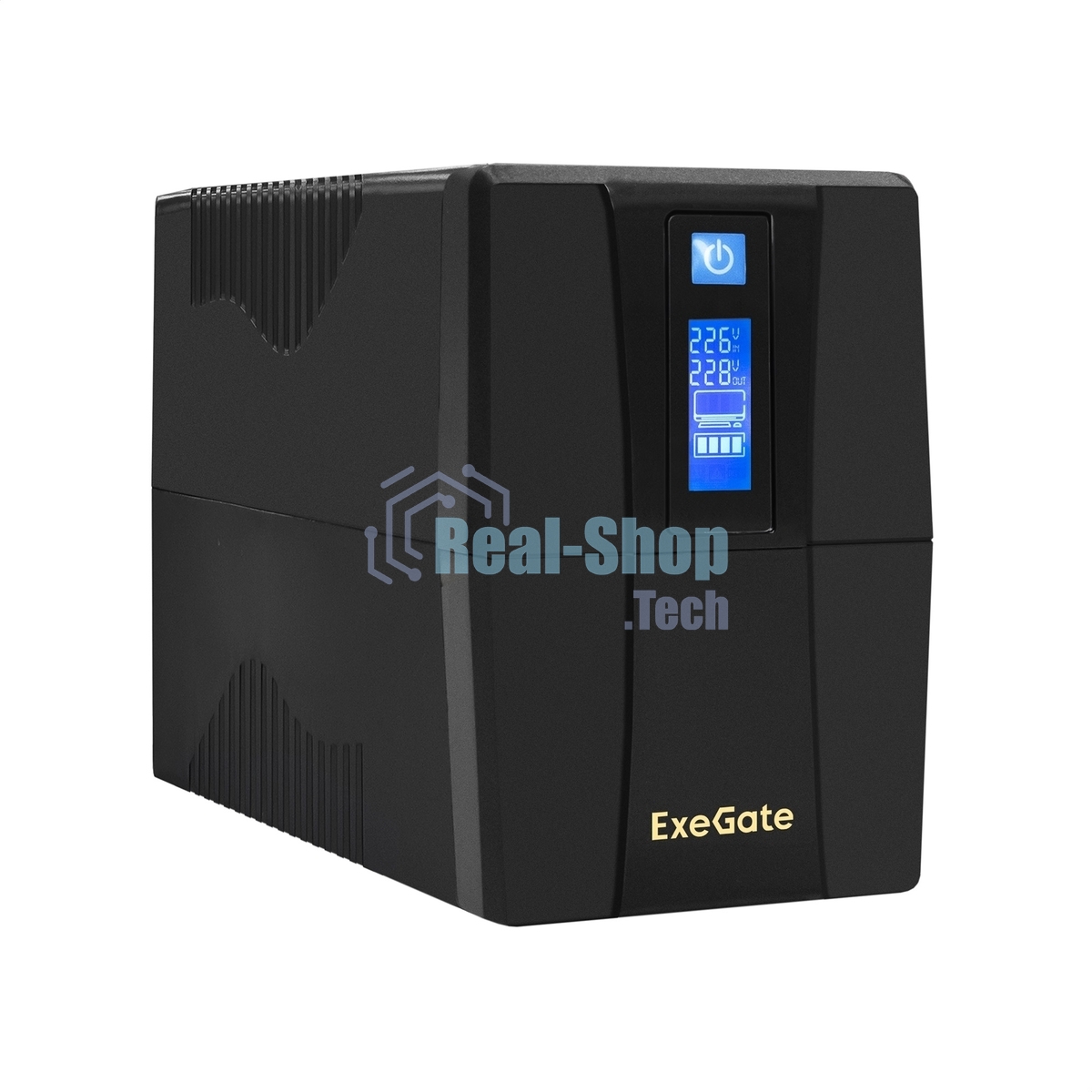 Источник бесперебойного питания ExeGate Power Smart ULB-850.LCD.AVR.EURO.RJ 850VA/480W, LCD, AVR, 2 евророзетки, черный