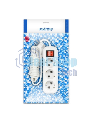 Удлинитель Smartbuy (SBE-16-3-10-ZS) 3 гнз х 10 м (16А/3.5кВт, ПВС 3х1.0)