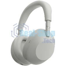 Беспроводные/проводные наушники Sony WH-1000XM6 серебро, полноразмерные, Bluetooth + проводной, адаптивное активное шумоподавление, до 40 ч