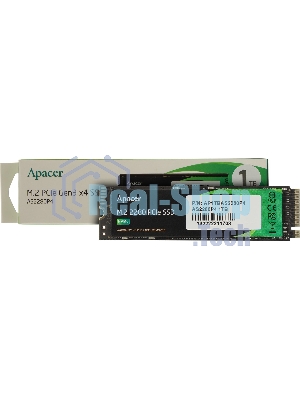 Накопитель SSD Apacer 1Tb, M.2 2280, AS2280P4 PCIe 3.0 x4, NVMe, R/W 3000/2000
