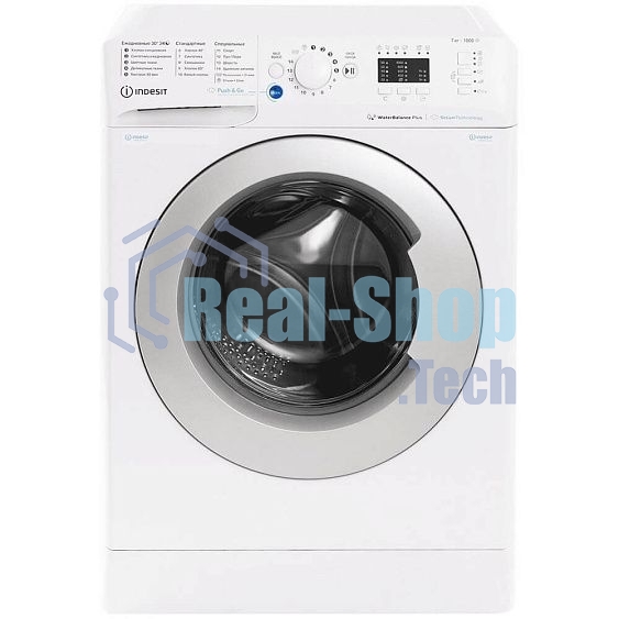 Стиральная машина Indesit BWSA 7109 WSV белый, загрузка фронтальная 7 кг, 1000 об/мин, класс: A