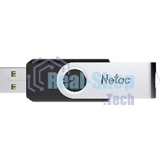 Флешка USB Netac U505 (NT03U505N-032G-32BK), 32Gb, USB 3.0, R/W 110/45, черный/серебристый