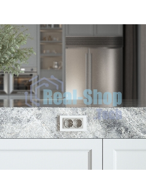 Розетка двойная с заземлением WERKEL (дымчатый) W1272004