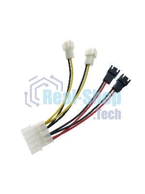 Переходник питания для вентилятора 4pin на 4х3pin Espada E4PINm-4X3pINm