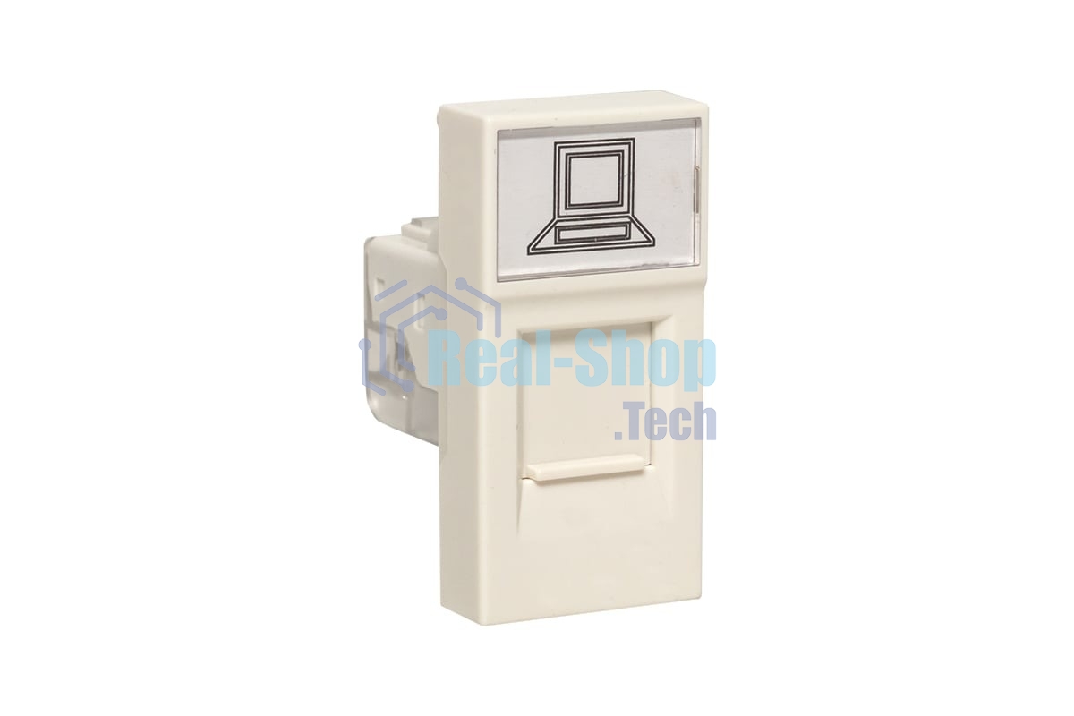 Розетка компьютерная RJ45 EKF PROxima, категории 5e (ширина 1 модуль) E1MK015E-135-10