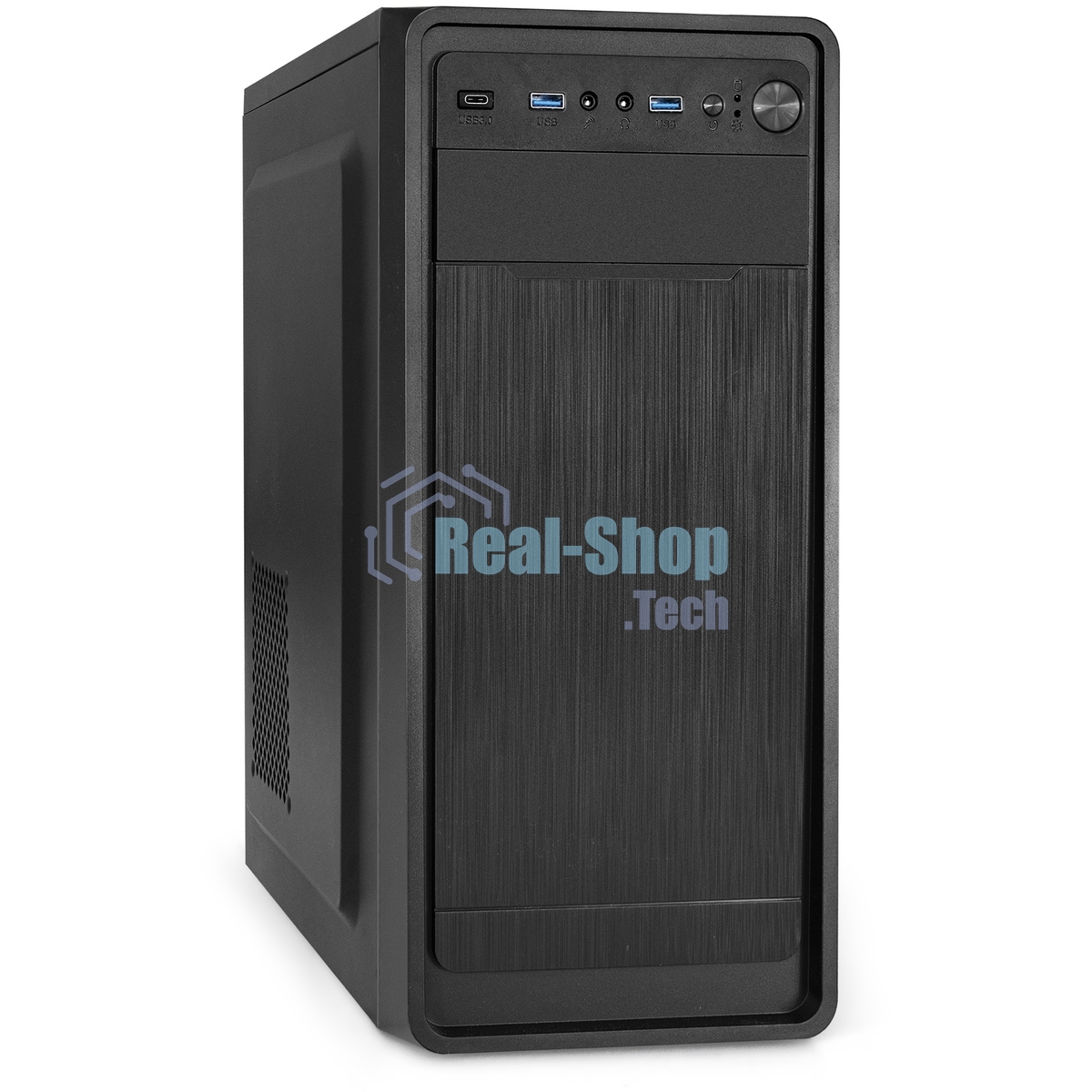 Компьютерный корпус Miditower ExeGate XP-332UC-UNS350 (ATX, БП UNS350 с вент. 12см, 2хUSB 3.0/1хTypeC, аудио, черный)