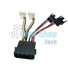 Переходник питания для вентилятора 4pin на 4х3pin Espada E4PINm-4X3pINm