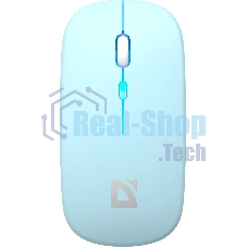 Мышь беспроводная Defender Coda MB-261 голубой, 1600 dpi, радиоканал, Bluetooth, USB, кнопки - 4
