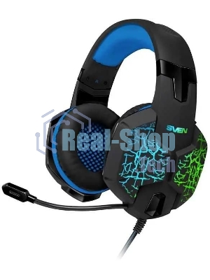 Гарнитура Sven AP-U980MV синий-чёрный, проводная, USB