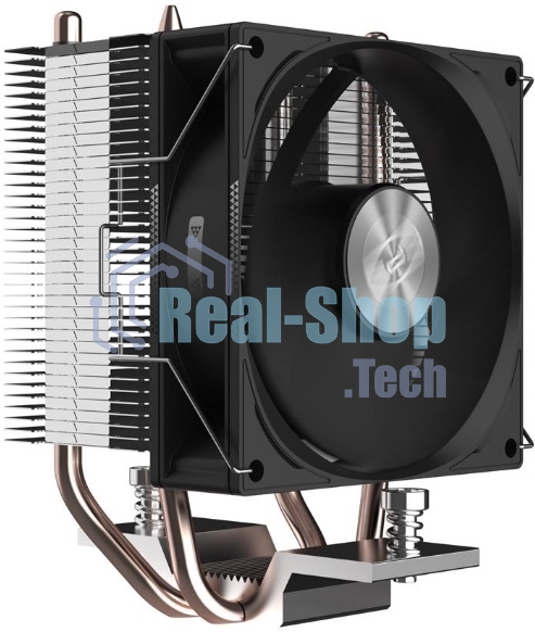 Кулер для процессора PCCooler R200 S115X/1200/1700/AM4/AM5 (TDP 110W, 90мм Non LED Fan, 2 тепловые трубки 6мм, 2200RPM, 28,3dBa)