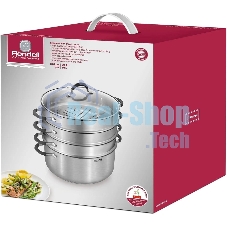 Кастрюля-пароварка Rondell RDS-1815, 30.4 л, 32 см, с крышкой, сталь