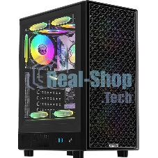 Компьютерный корпус Formula V Line MANA Dynamic Black AR, ATX, TYPE-C*1, USB3.0*2, FRONT 3x120мм ARGB, REAR 1x120мм ARGB