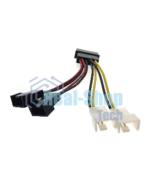 Переходник питания для вентилятора 4pin на 4х3pin Espada E4PINm-4X3pINm